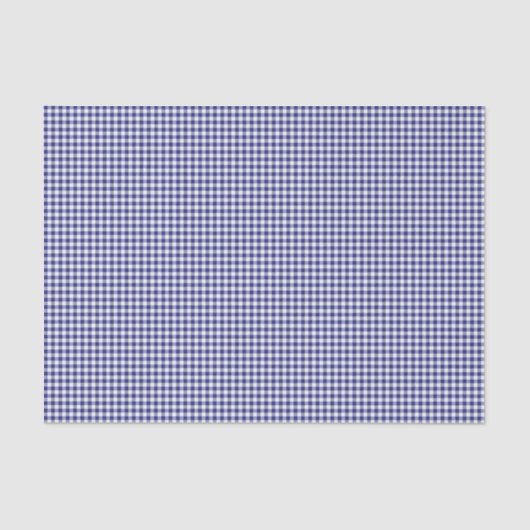 Papier Mousseline PAPIER EN MOUSSE En vichy-TISSU Bleu-Blanc (Recto)