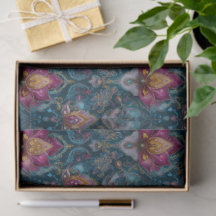 Papier en papier de tissus fleuri bijoux