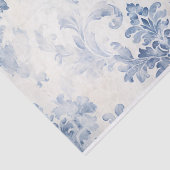 Papier Mousseline Papier en tissu bleu clair Damas (Détail)