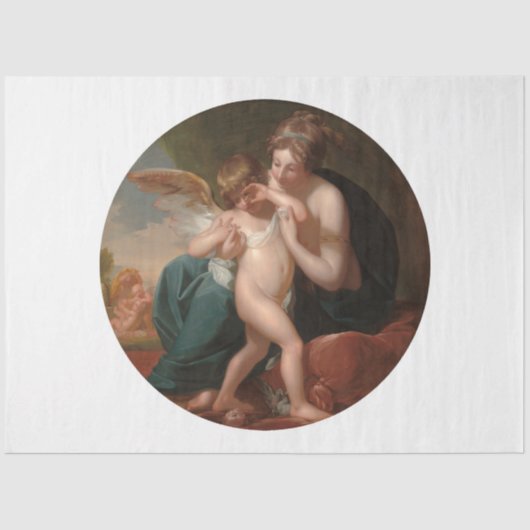 PAPIER MOUSSELINE PAPIER EN TISSU : CUPID STUNG BY A BEE : WEST : 18 (Recto)