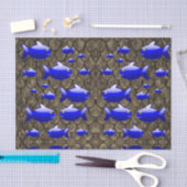 Papier Mousseline Papier en tissu décoratif Poisson (Artisanat)