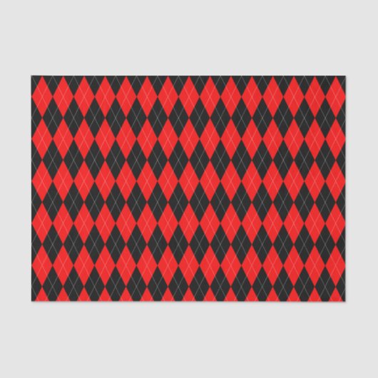 Papier Mousseline Papier en tissu Motif noir et rouge (Recto)