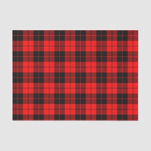 Papier Mousseline Papier en tissu rouge et noir plaid Motif (Recto)