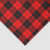 Papier Mousseline Papier en tissu rouge et noir plaid Motif (Détail)