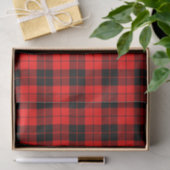 Papier Mousseline Papier en tissu rouge et noir plaid Motif (Cadeau)