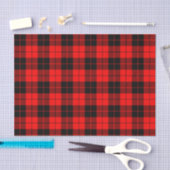 Papier Mousseline Papier en tissu rouge et noir plaid Motif (Artisanat)