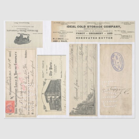 Papier Mousseline Papier éphémère de Decoupage d'éléments de journal (Recto)