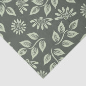 Papier Mousseline papier feuille vert (Détail)