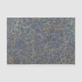 Papier Mousseline Papier fin marbré bleu (Recto)