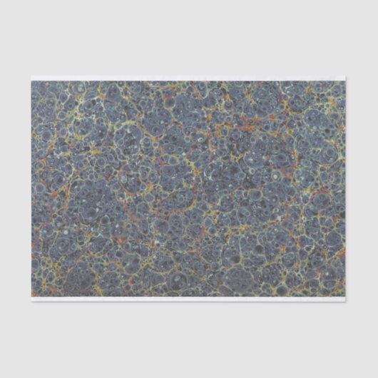 Papier Mousseline Papier fin marbré bleu (Recto)