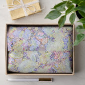 PAPIER MOUSSELINE PAPIER/LAVANDE EN TISSU, ROSE, BLEU, VERT, JAUNE (Cadeau)