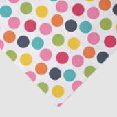 Papier Mousseline Papier motif à pois colorés (Détail)