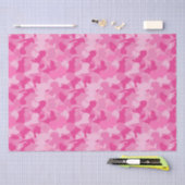 Papier Mousseline Papier motif camo fille rose (Artisanat)