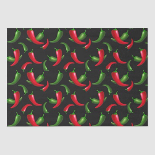 Papier Mousseline Papier motif Chili Pepper (Recto)
