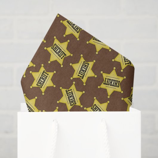 Papier Mousseline Papier motif de mouchoir Country Sheriffs (Sac cadeau)