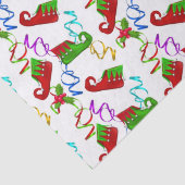 Papier Mousseline Papier motif en tissu de chaussures elfe de Noël (Détail)