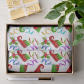 Papier Mousseline Papier motif en tissu de chaussures elfe de Noël (Cadeau)