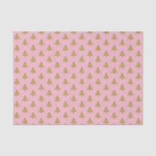 Papier Mousseline Papier motif en tissu rose pour Noël or
