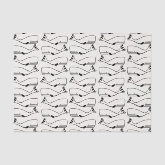 Papier Mousseline Papier motif géométrique de baleine (Recto)