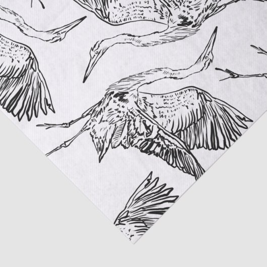 Papier Mousseline Papier motif Heron (Détail)