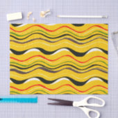 PAPIER MOUSSELINE PAPIER MOTIF JAPONAIS EN TISSU JAUNE (Artisanat)