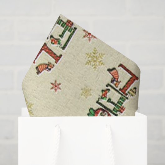 Papier Mousseline Papier motif Noel de Noël (Sac cadeau)