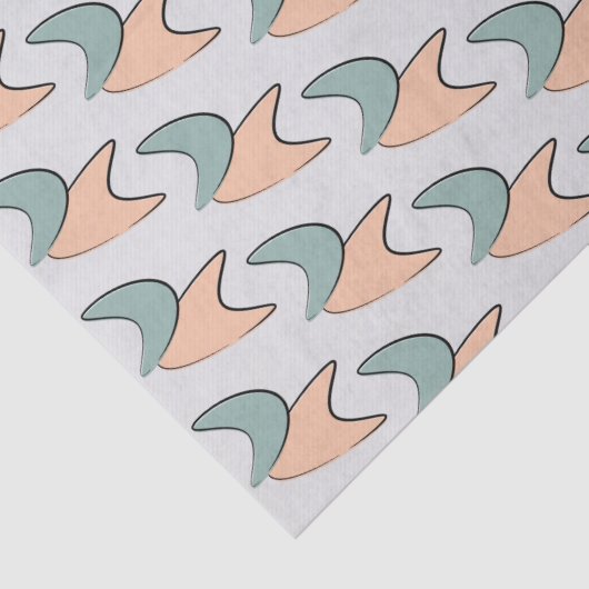 Papier Mousseline Papier Motif Retro Atomic Crescents (Détail)