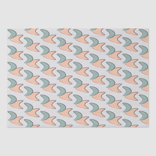 Papier Mousseline Papier Motif Retro Atomic Crescents (Recto)