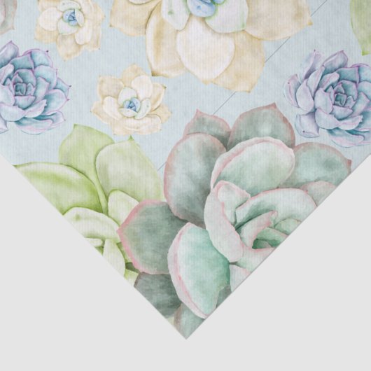 Papier Mousseline Papier motif succulent (Détail)