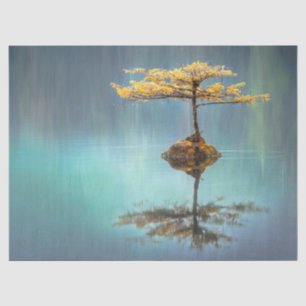 PAPIER MOUSSELINE PAPIER MOUSSELINE: "ARBRE SUR UNE ÎLE"  