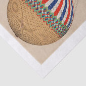 PAPIER MOUSSELINE PAPIER MOUSSELINE: BALON FRANÇAIS À THÈME DRAPEAU (Détail)