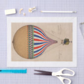 PAPIER MOUSSELINE PAPIER MOUSSELINE: BALON FRANÇAIS À THÈME DRAPEAU (Artisanat)