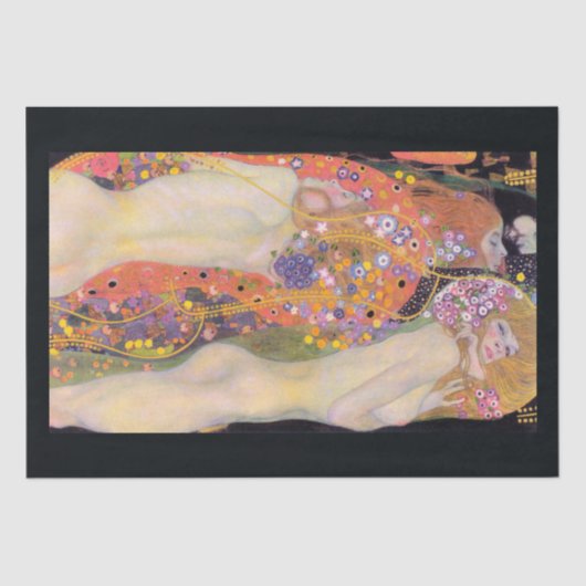 PAPIER MOUSSELINE PAPIER MOUSSELINE: GUSTAV KLIMT : SERPENTS D'EAU I (Recto)