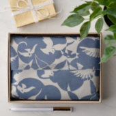 PAPIER MOUSSELINE PAPIER MOUSSELINE: PIGEONS EN BLANC + BLEU : 1928 (Cadeau)