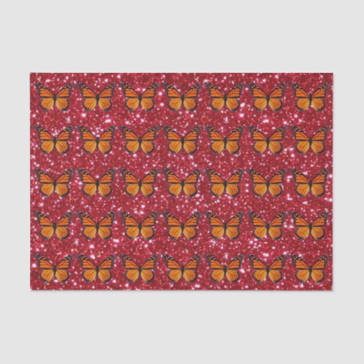 Papier Mousseline Papier orange Sur Papier Tissu De Parties scintill (Recto)