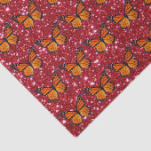 Papier Mousseline Papier orange Sur Papier Tissu De Parties scintill (Détail)