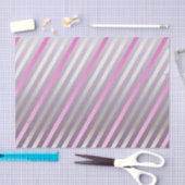 Papier Mousseline Papier papier à bande diagonale argenté, gris, ros (Artisanat)