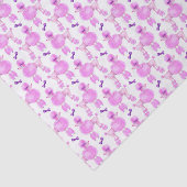 Papier Mousseline Papier papier d'aquarelle à motif de caniche rose (Détail)