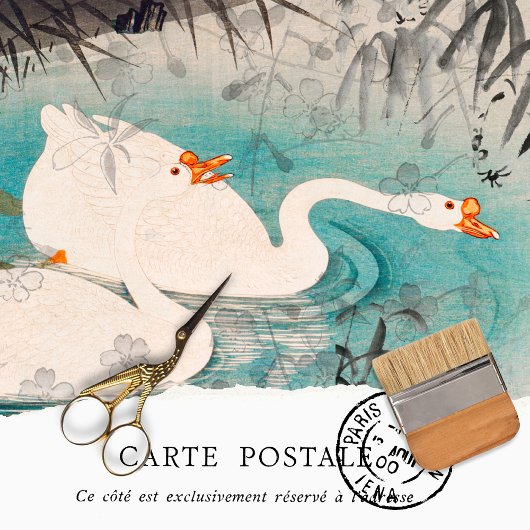 Papier Mousseline Papier papier de découpage de l'oie japonaise vint