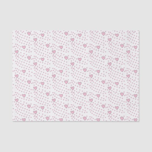 Papier Mousseline Papier papier Heureuse Sainte-Valentin Coeurs rose (Recto)