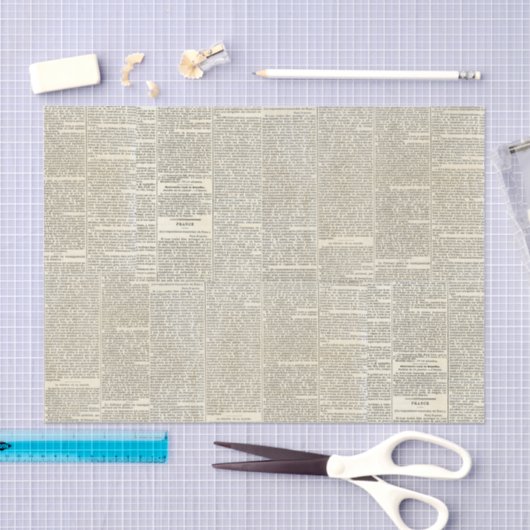 Papier Mousseline Papier papier journal vintage (Artisanat)
