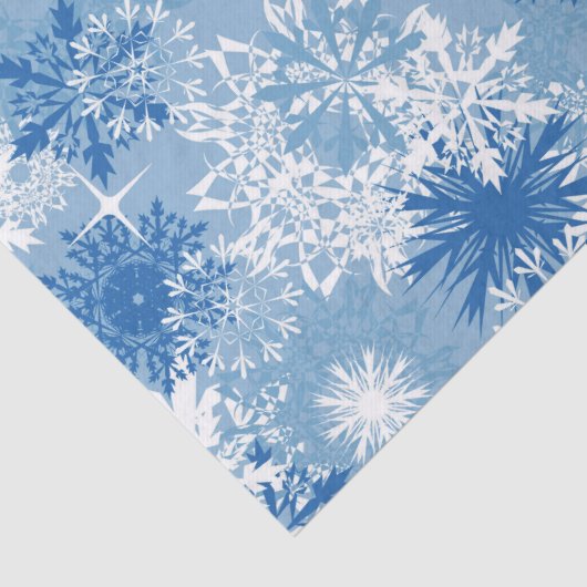 Papier Mousseline Papier papier motif bleu blanc (Détail)