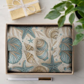 Papier Mousseline Papier papier Motif de coquillage (Cadeau)