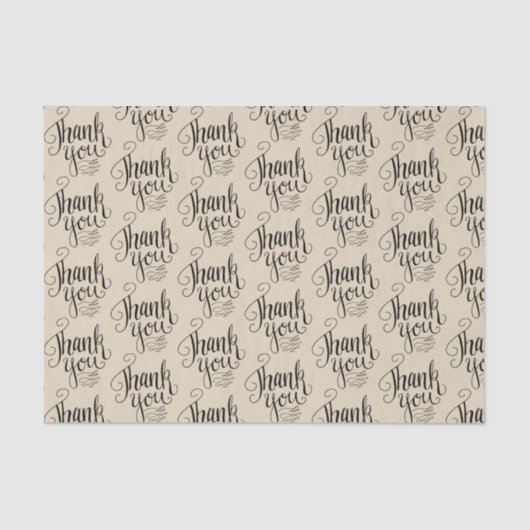 Papier Mousseline Papier papier Motif Merci (Recto)