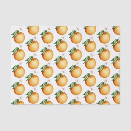 Papier Mousseline Papier papier Motif Oranges (Recto)