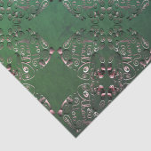 Papier Mousseline Papier papier papier à motif bleu vert "Merci" (Détail)