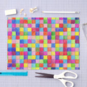 Papier Mousseline Papier papier papier Carré en papier de motif colo (Artisanat)