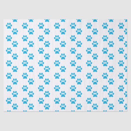 Papier Mousseline Papier papier papier Empreinte de patte bleu (Recto)