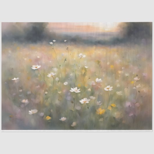 Papier Mousseline Papier papier papier Fleur sauvage délicat (Recto)