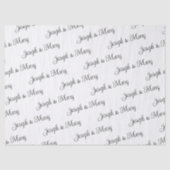 Papier Mousseline Papier papier papier Mariage blanc personnalisé - (Recto)